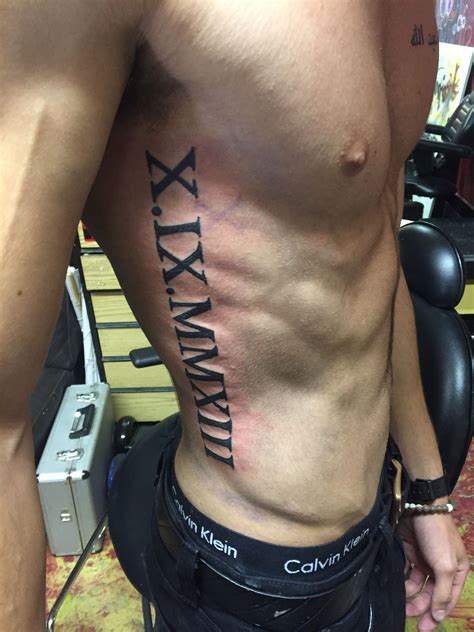 roman numerals rib tattoo|1991 in roman numerals tattoo.